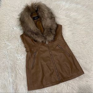 Brown Leather Vest